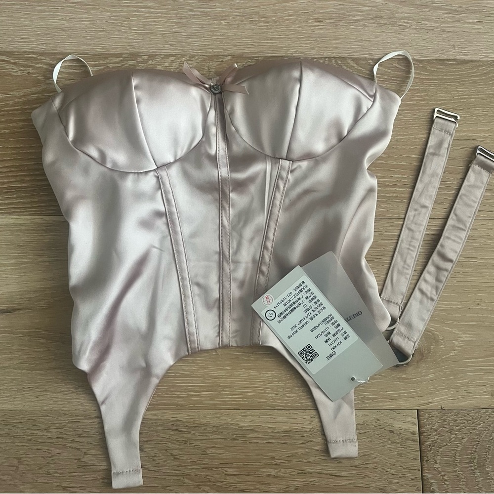 NWT Satin Corset Top Bustier